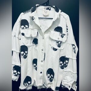 Fantastic Fawn Skull denim Jacket/Shirt…